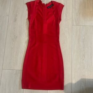 French Connection Red fitted bodycon mini cocktail dress
